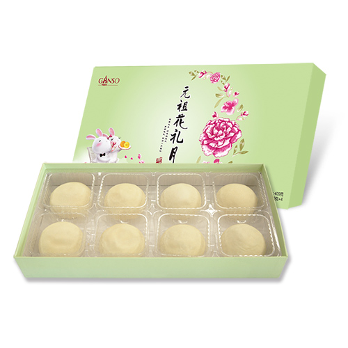 元祖月饼-花礼月礼盒  台式酥皮奶油芝士口味8个装团购批发